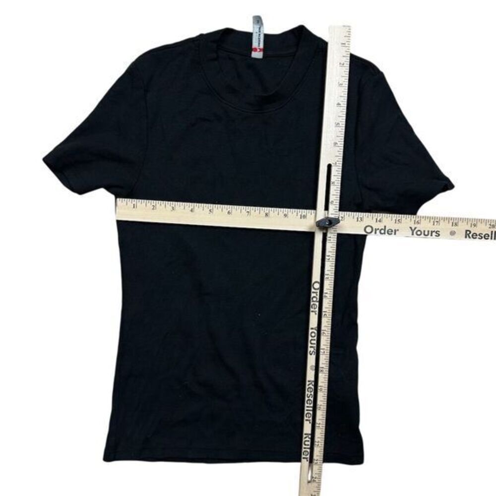 NWOT American Giant Women's Luxe Rib Crew Tee Black Basic Size S Casual - Picture 4 of 7